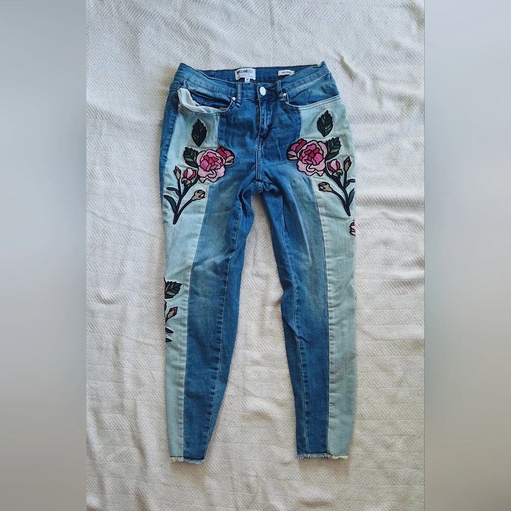 William Rast Denim Pink Floral Jeans - Picture 3 of 6